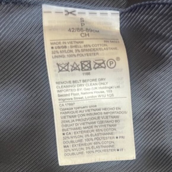 Banana Republic Navy Trench Coat - Picture 7 of 8